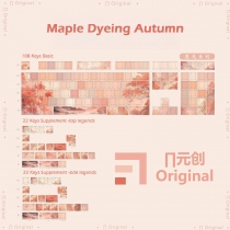 Maple Dyeing Autumn 104+26 PBT Backlit Keycaps Set Cherry Profile for MX Switches Mechanical Gaming Keyboard